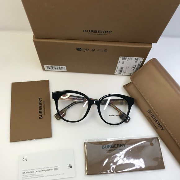 New 💯Authentic - Burberry Jaqueline Demo Round Unisex Eyeglasses BE2356 - Picture 8 of 14